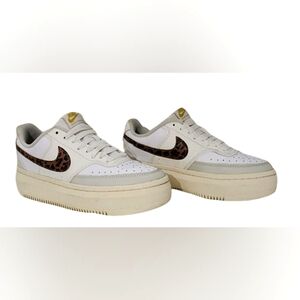 Nike Womens Court Vision Alta White/Brown/Bone Size 9